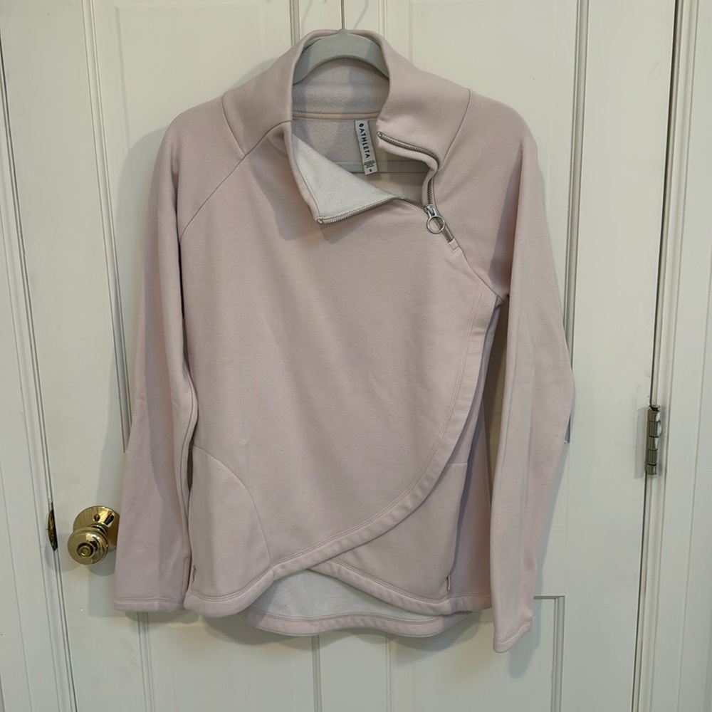 Athleta Mock Neck Zipper Collar Sweatshirt
